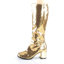 Load image into Gallery viewer, Botas Bordello SPECTACUL-300SQ Dorado Sequins