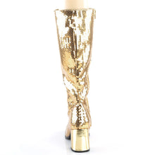 Load image into Gallery viewer, Botas Bordello SPECTACUL-300SQ Dorado Sequins