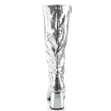 Load image into Gallery viewer, Botas Bordello SPECTACUL-300SQ Plata Sequins