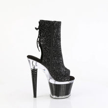 Carregar imagem no visualizador da galeria, Tacones Pleaser SPECTATOR-1018G Negro Purpurina Transparente