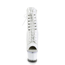 Load image into Gallery viewer, Tacones Pleaser SPECTATOR-1021 Blanco Charol Transparente