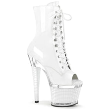 Load image into Gallery viewer, Tacones Pleaser SPECTATOR-1021 Blanco Charol Transparente