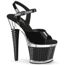 Load image into Gallery viewer, Tacones Pleaser SPECTATOR-709 Negro Charol Transparente