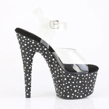 Cargar imagen en el visor de la galería, Tacones Pleaser STARDANCE-708 Transparente Negro Plata