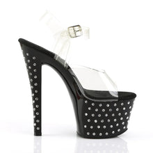 Cargar imagen en el visor de la galería, Tacones Pleaser STARDUST-708 Transparente Negro