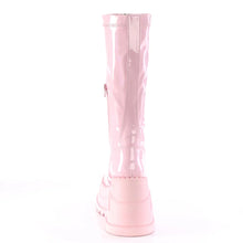 Load image into Gallery viewer, Botas Demonia STOMP-200 B. Rosa Hologram Stretch Charol