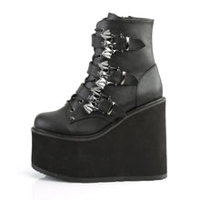 Load image into Gallery viewer, Botines Demonia SWING-103 Negro Piel vegana