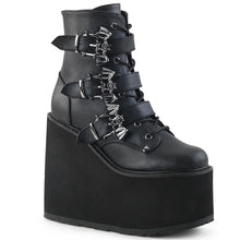 Load image into Gallery viewer, Botines Demonia SWING-103 Negro Piel vegana