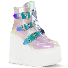 Load image into Gallery viewer, Botines Demonia SWING-105 Pearl Iridescent Piel vegana