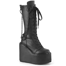 Load image into Gallery viewer, Botas Demonia SWING-150 Negro Stretch Piel vegana