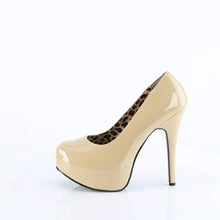 Load image into Gallery viewer, Tacones Pleaser Pink Label TEEZE-06W Crema Charol