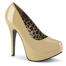 Load image into Gallery viewer, Tacones Pleaser Pink Label TEEZE-06W Crema Charol