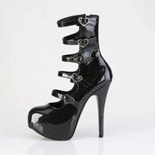 Load image into Gallery viewer, Botas Bordello TEEZE-23 Negro Purpurina Charol