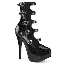 Load image into Gallery viewer, Botas Bordello TEEZE-23 Negro Purpurina Charol