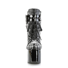 Load image into Gallery viewer, Botines Demonia TORMENT-51 Negro Piel vegana