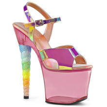 Load image into Gallery viewer, Tacones Pleaser UNICORN-711T Rosa Shifting Bubble