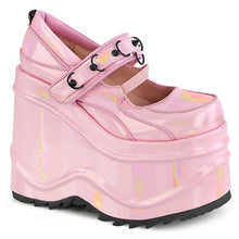 Load image into Gallery viewer, Zapatos con plataforma Demonia WAVE-48 B. Rosa Hologram Pat