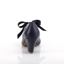 Load image into Gallery viewer, Tacones Pin Up Couture WIGGLE-32 Navy Azul Piel