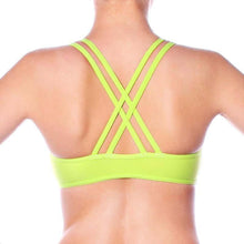 Load image into Gallery viewer, Xenia sports bra | Sports bra | Color: yellow | Women's sports bra | Dragonfly Pole Dance Clothes and Bikram Hot Yoga Outfit