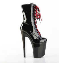 Cargar imagen en el visor de la galería, Tacones Pleaser XTREME-1020-1 Negro Charol Rojo