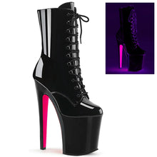 Cargar imagen en el visor de la galería, Tacones Pleaser XTREME-1020TT Negro Charol Neon