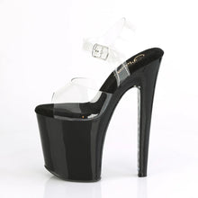 Carregar imagem no visualizador da galeria, Tacones Pleaser XTREME-808CHS Transparente Negro Plata