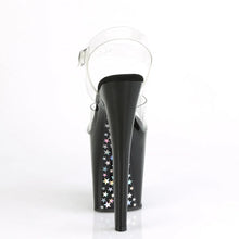 Carregar imagem no visualizador da galeria, Tacones Pleaser XTREME-808CHS Transparente Negro Plata