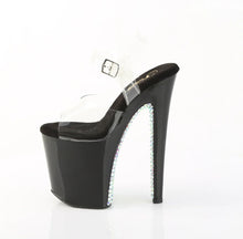 Cargar imagen en el visor de la galería, Tacones Pleaser XTREME-808SPRS Transparente Negro Plata