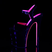 Cargar imagen en el visor de la galería, Tacones Pleaser XTREME-809TT Negro Charol Neon