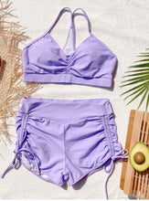 Cargar imagen en el visor de la galería, Conjunto Pole Dance Top y Short MORADO