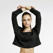 Load image into Gallery viewer, Top Poledancerka Calentamiento NEGRO - VIVE POLE