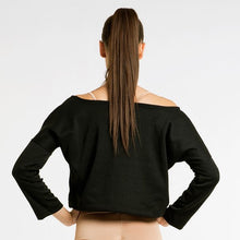 Load image into Gallery viewer, Top Poledancerka Calentamiento NEGRO - VIVE POLE