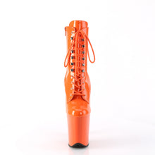 Load image into Gallery viewer, Pole Dance Boots PLEASER FLAMINGO 1020 - PATENT ORANGE
