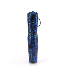 Carregar imagem no visualizador da galeria, Botas de pole dance PLEASER FLAMINGO 1040 SPF BLUE SNAKE