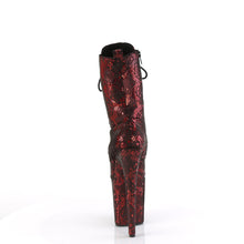 Load image into Gallery viewer, Pole Dance Boots PLEASER FLAMINGO 1040 SPF RED SNAKE