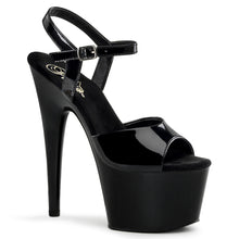 Cargar imagen en el visor de la galería, Sandalia Pleaser Adore ADO709/B/M - Negro - Brillante 24/48 HRS