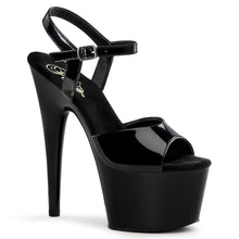 Carregar imagem no visualizador da galeria, Pleaser Adore Sandal ADO709/B/M - Preto - Brilhante 24/48 HRS