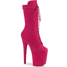 Cargar imagen en el visor de la galería, Botas Pole Dance PLEASER FLAMINGO 1050 FUCSIA ROSA TERCIOPELO - 24/48 HRS