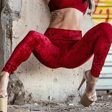Load image into Gallery viewer, Adriana velvet Dragonfly leggings