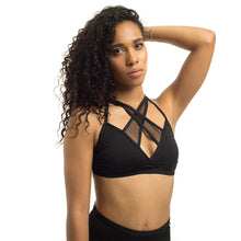 Carregar imagem no visualizador da galeria, Conjunto Poledancerka X High PRETO com joelheiras