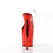 Cargar imagen en el visor de la galería, Sandalias Pleaser Flamingo-808 Cromadas Rojo 24/48 HRS
