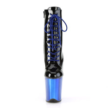 Carregar imagem no visualizador da galeria, Botas de pole dance PLEASER FLAMINGO 1020 - ROYAL BLUE CHROME PATENT LEATHER 
