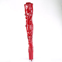 Carregar imagem no visualizador da galeria, Botas de pole dance PLEASER FLAM3028 COURO VERMELHO PATENTE 24/48 HRS 
