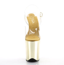 Load image into Gallery viewer, Pole Dance Sandal PLEASER FLAMINGO 808 - FLAM808/C/GCH - CHROME GOLD 24/48 HRS 
