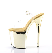 Load image into Gallery viewer, Pole Dance Sandal PLEASER FLAMINGO 808 - FLAM808/C/GCH - CHROME GOLD 24/48 HRS 
