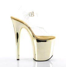 Load image into Gallery viewer, Pole Dance Sandal PLEASER FLAMINGO 808 - FLAM808/C/GCH - CHROME GOLD 24/48 HRS 
