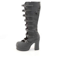 Cargar imagen en el visor de la galería, Demonia Gothika-160 Negra | Botas Góticas Altas Vegan
