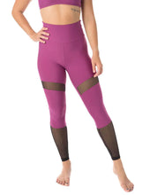 Load image into Gallery viewer, Leggings Barbara Mesh Dragonfly - ruby / mesh
