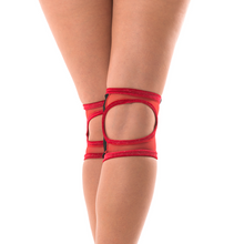 Load image into Gallery viewer, Poledancerka LUREX RED knee pads with pocket
