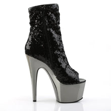Carregar imagem no visualizador da galeria, Tacones Pleaser ADORE-1008SQ Negro Sequins Dark
